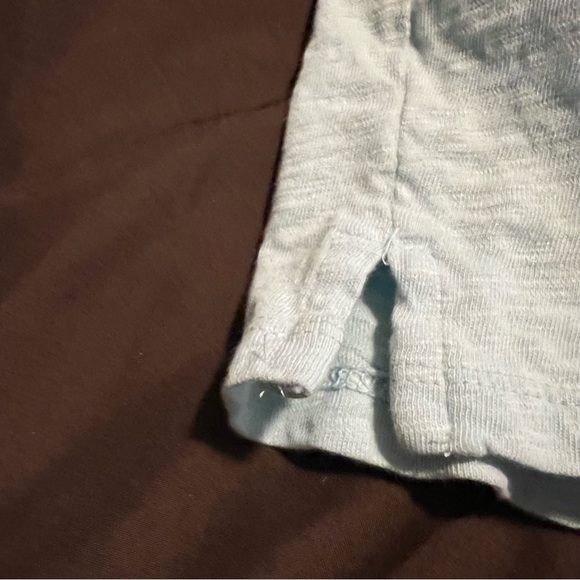 Talbots Happiness embroidered Mint Green T-sheet top Large Petite - Picture 8 of 9